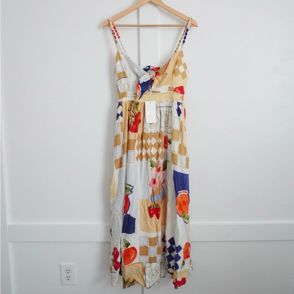 Caroline Constas Vibrant Patterned Midi Dress NWT - image 1